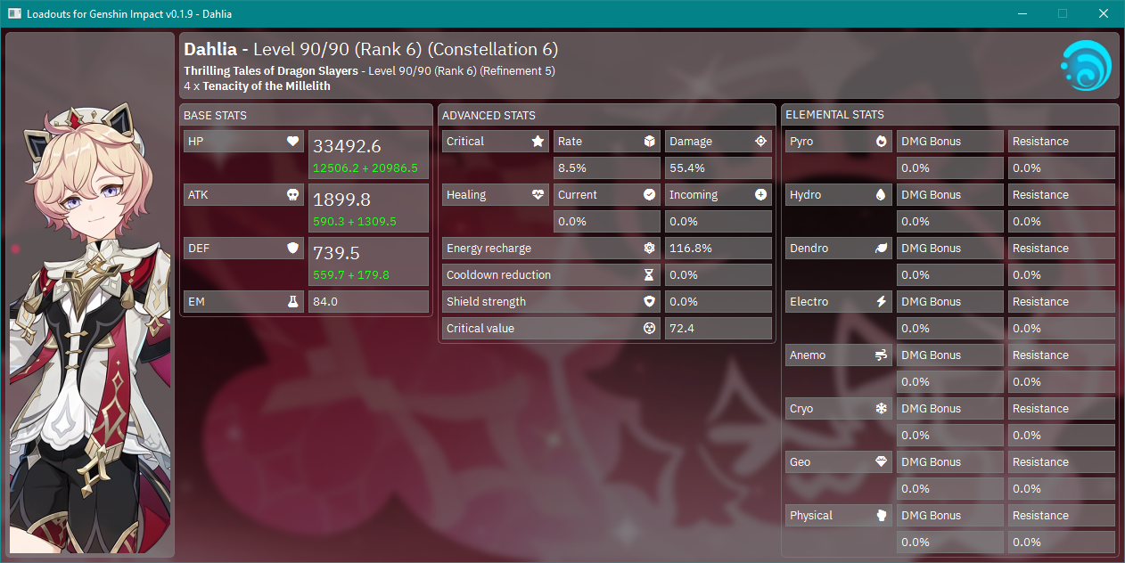 Loadouts For Genshin Impact v0.1.9 Released