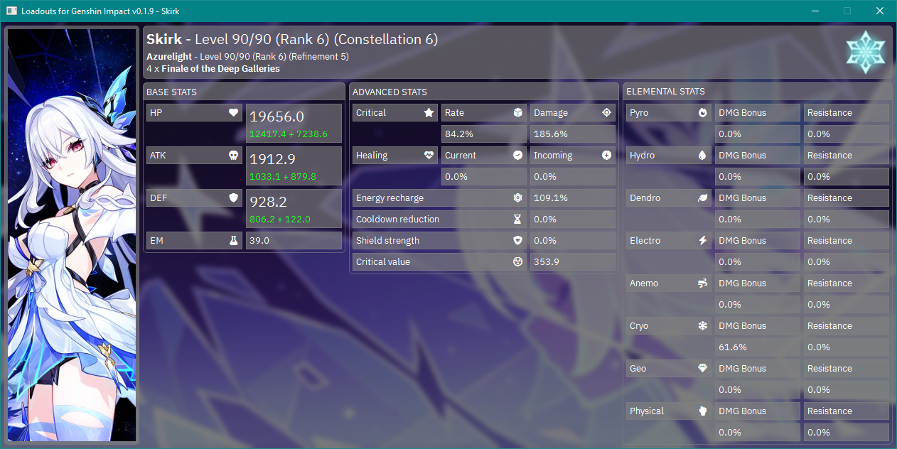 Loadouts For Genshin Impact v0.1.9 Released