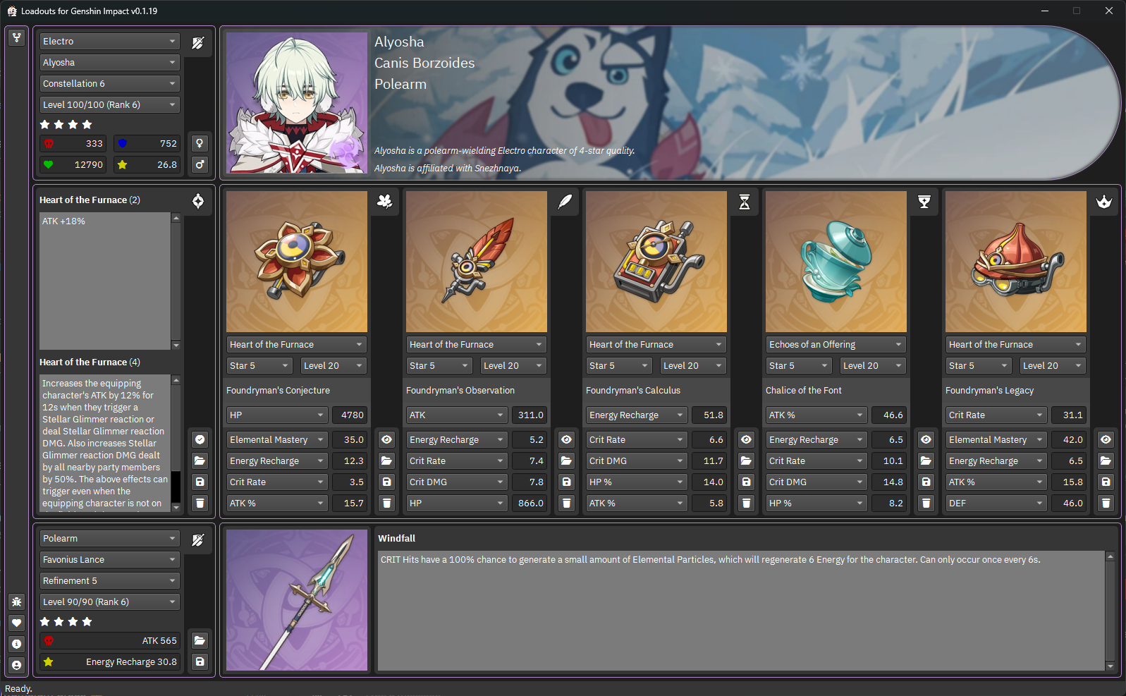 Loadouts For Genshin Impact v0.1.19 Released