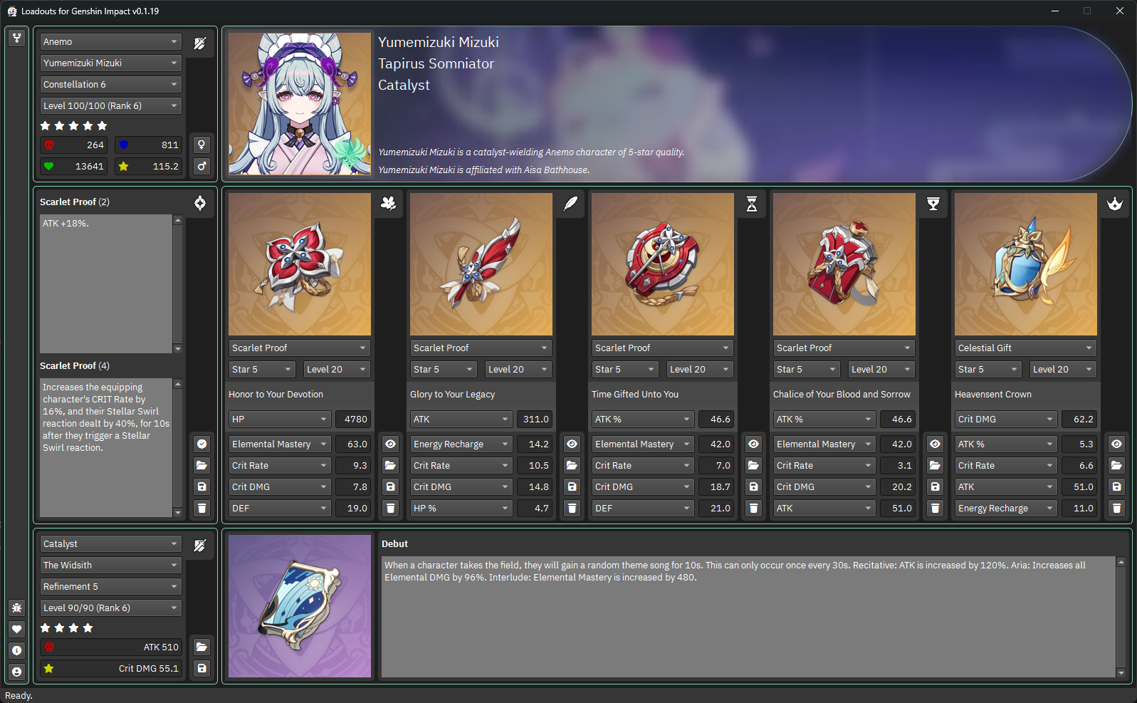 Loadouts For Genshin Impact v0.1.19 Released